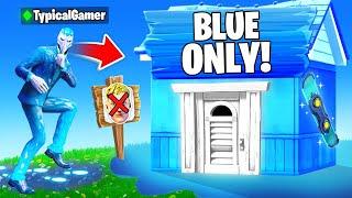 I Went UNDERCOVER in a BLUE ONLY Tournament! (Fortnite)