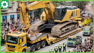 Most Extreme Heavy Equipment Transport, Incredible Oversize Trucking Skills | Best of Month