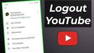 How to Sign out from YouTube in Android Mobile 2024