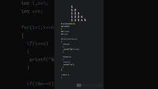 Pattern program using single loop | Number pattern | Code pattern in less than a minute #shorts