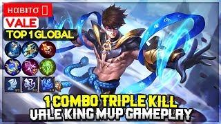 1 Combo Triple Kill, Vale King MVP Gameplay [ Top 1 Global Vale ] нαвıтσ 纸 - Mobile Legends