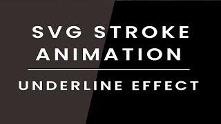 SVG Stroke Animation | Button Underline Effect | HTML & CSS