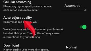 Spotify mein auto adjust quality on off kaise kare, How to turn on off auto adjust quality in spotif