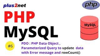 PHP PDO update query using parameters with user inputs and counting number rows updated.