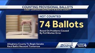 As PA U.S. Senate race recount gears up, so do court fights over counting provisional ballots