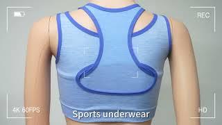 Sports bras manufacturer and wholesale supplier! Video for sample: seamless cross-back sports bras.