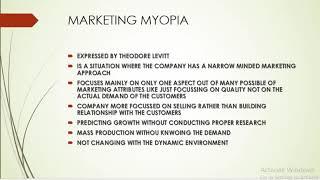 MARKETING MYOPIA IBPS SO MAINS/MARKETING 2019