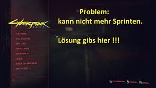 Cyberpunk 2077 Problem  kann nicht sprinten  so wird es Behoben ( Deutsch )