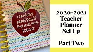 Plan With Me 2020-2021 Teacher Happy Planner Set Up Part 2