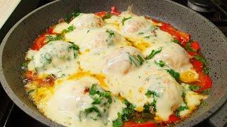 Breakfast in 5 minutes! A quick and tasty breakfast recipe. Eggs and vegetables only # 57