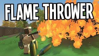 Unturned - FLAME THROWER and THOMPSON M1A1 SMG - Unturned Mod Showcase