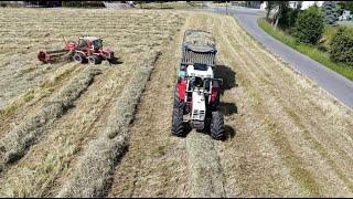 Heuernte  beim Lohnunternehmer vom Gras bis in den Heustock