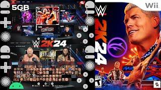 WWE 2K24 Wii New Game For Dolphin MMJR 2.0 Emulator On Android Brock Lesnar Vs Roman Reigns|Gameplay