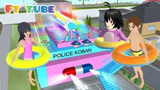Baby Titan Celine Yuta & Mio Buat Kolam Renang Di Atas Police Koban | Sakura School Simulator