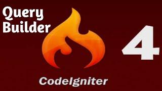 Query Builder in Codeigniter Part #12 | Codeigniter 4 tutorial in Hindi