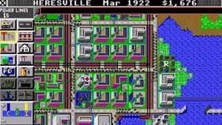 SimCity - Atari ST (Gameplay, Let's Play at city building!)