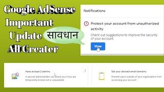 protect your account from unauthorized activity | Google AdSense account Problem | #Unauthorized