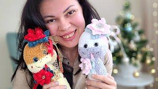 МК ЗМЕЙКА В ПУАНСЕТИЯХ | Crochet tutorial "Snake in poinsettias" #амигуруми #amigurumi