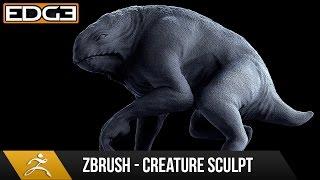 Zbrush 4r7 Sculpting Tutorial - Lizard / Frog Quadraped Creature HD