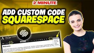 How to add code to squarespace 2024 (Quick & Easy) | add custom code squarespace