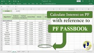 How to calculate PF interest in Excel | EPF interest calculation in Excel