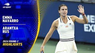 Emma Navarro vs. Arantxa Rus Highlights | 2024 US Open Round 2