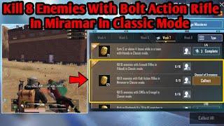 KILL 8 ENEMIES WITH BOLT ACTION RIFLES IN MIRAMAR IN CLASSIC WEEK 7 SEASON 13 PUBG MOBILE MISSION
