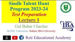 STHP 2024 test preparation lecture 1 Sukkur IBA University Test Preparation Lecture 1