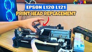 How to Replace EPSON L120 L121 Print Head Full Tutorial! Step-by-Step Guide | INKfinite