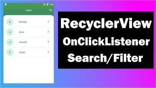 How to Filter a RecyclerView with SearchView - Android Studio Tutorial