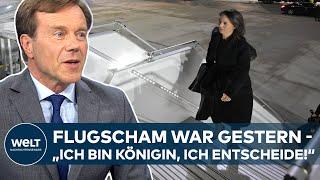 NACHTFLUG NACH LUXEMBURG: Ultrakurzsteckenflug von Außenministerin Baerbock löst heftige Debatte aus