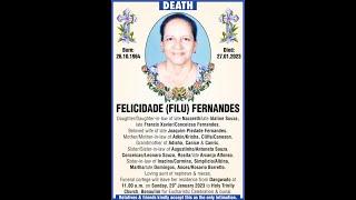 Funeral Service of Felicidade (Filu) Fernandes | Holy Trinity Church, Benaulim