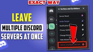 How to leave multiple discord servers at once 2024 [ Easy Way ]