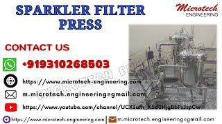 Sparkler Filter Press, Juice Filtration System, Liquid Filtration System, Sugar Filter Press