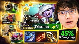 Force of Friendship = 45% Damage Amp Tristana 3