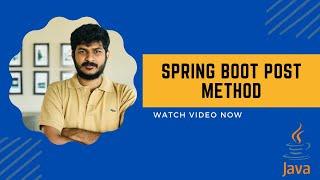 Spring boot Post Method Example with JSON and Postman