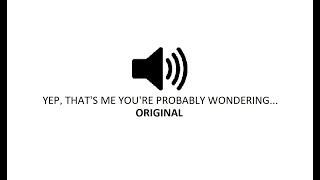 *ORIGINAL* Yep, That's Me You're Probably Wondering...