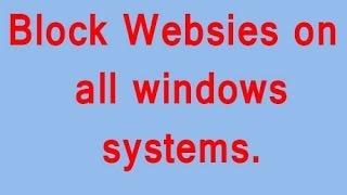 Block Websites without using software. on all widnows 100% working by Pksofter