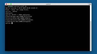 SELECT statement - display all columns and all rows in table - SQLITE