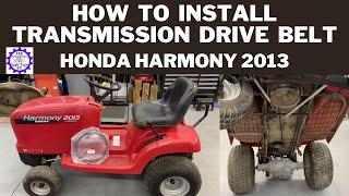 How to Install Transmission Drive Belt Honda Harmony 2013