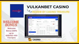 Vulkan Bet Casino Video Review | Welcome Bonus € / £ / $ 1000 + 400 Free Spins | by CasinoTreasure