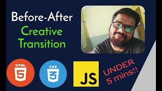 Before to After Image Slider using HTML, CSS and JavaScript | BeerSlider | Digital Art |Transition