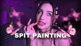 ASMR | SPIT PAINTING (Mouth Sounds, Hand Visuals, Fast & Aggressive INTENSE ASMR )