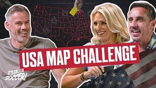 “Oregon, I Love You!”  | Gary Neville & Jamie Carragher Play USA Map Challenge!