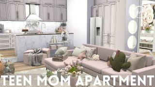 TEEN MOM APARTMENT WITH 2 BABIES || Sims 4 || CC SPEED BUILD