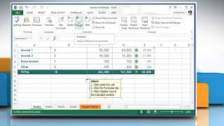 How to add comments to Formulas and Cells in Excel 2013