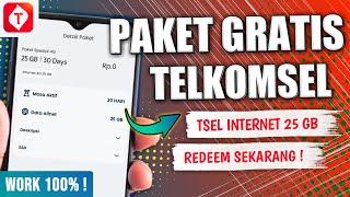 UPDATE REDEEM FREE 25 GB DATA PACKET TELKOMSEL ! Latest Telkomsel Free Quota 2024