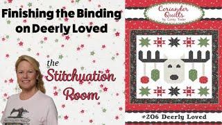 Finishing the Binding on Deerly Loved, Allbrands Academy Recap, the Stitchuation Room, 9-9-24