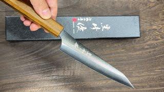 Yu Kurosaki VG-XEOS NEW GEKKO Petty Knife(Utility) 150mm with Urushi Lacquered Oak Handle