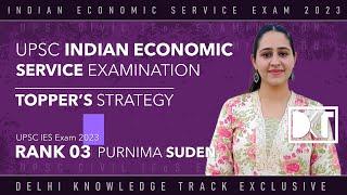 Rank 3 Indian Economic Service Exam 2023 | Purnima Suden's Strategy & Booklist For IES Exam